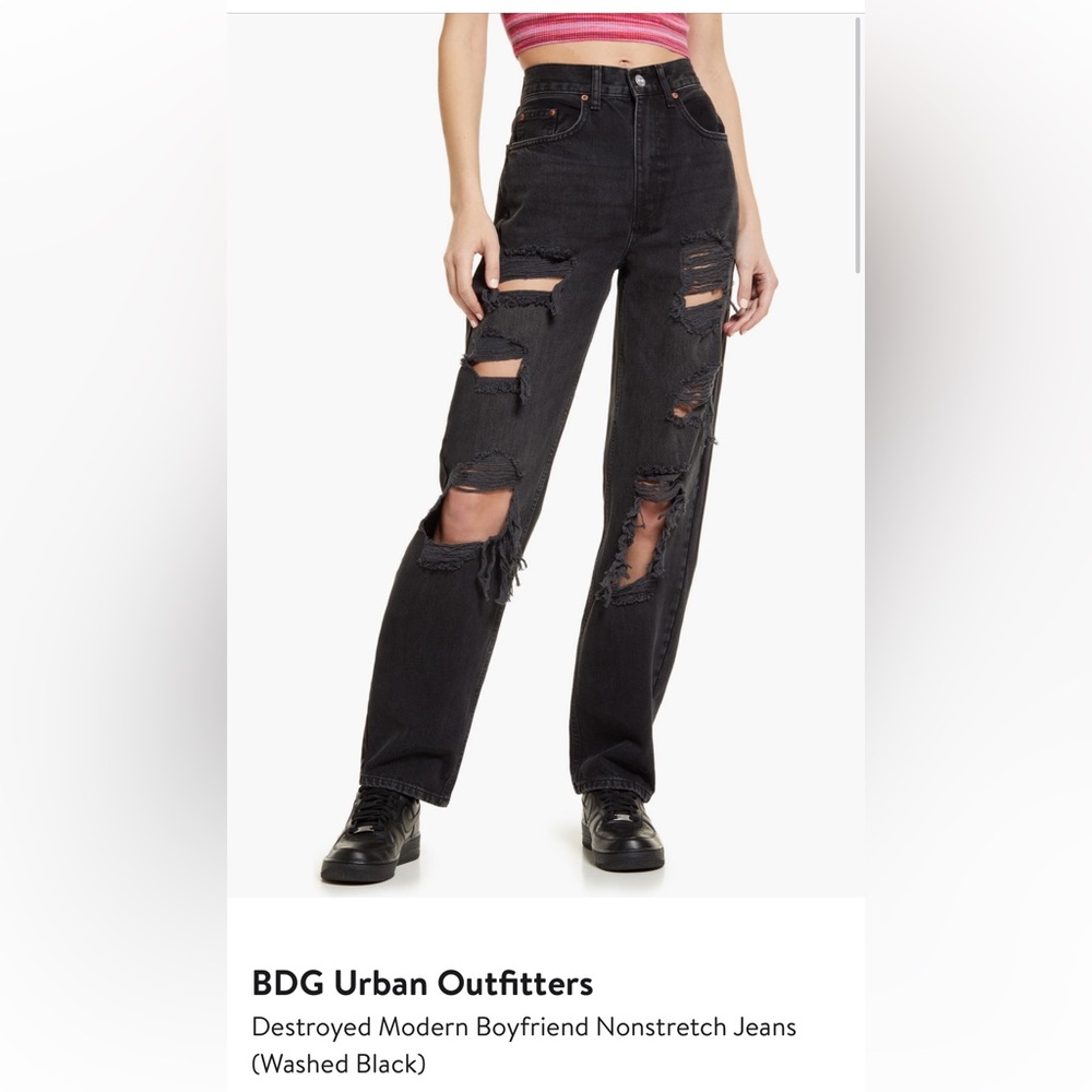 BDG Distressed Black Jeans